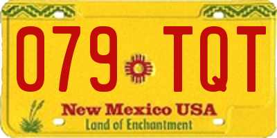 NM license plate 079TQT