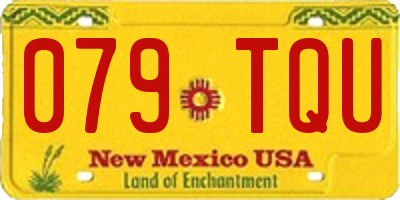 NM license plate 079TQU