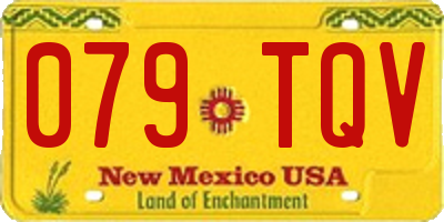 NM license plate 079TQV