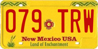 NM license plate 079TRW