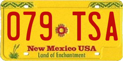 NM license plate 079TSA