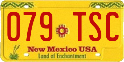 NM license plate 079TSC