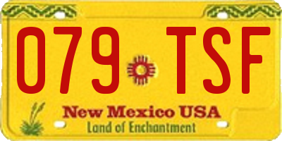 NM license plate 079TSF