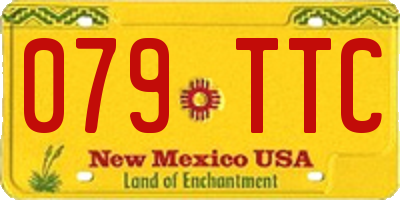 NM license plate 079TTC