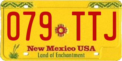 NM license plate 079TTJ