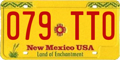 NM license plate 079TTO