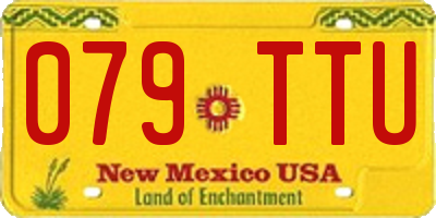 NM license plate 079TTU