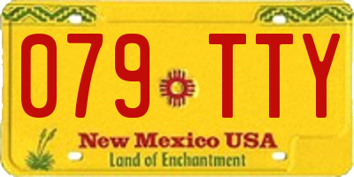 NM license plate 079TTY