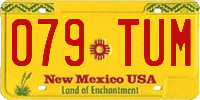 NM license plate 079TUM