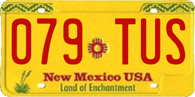 NM license plate 079TUS