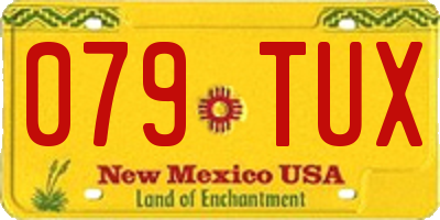 NM license plate 079TUX