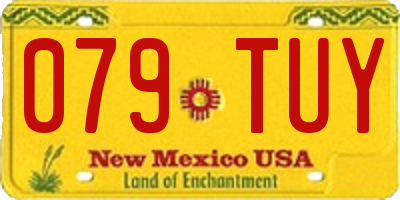 NM license plate 079TUY