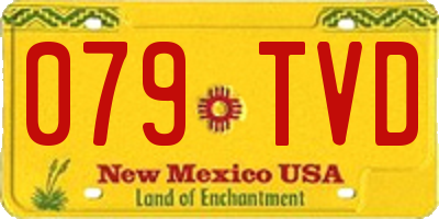 NM license plate 079TVD