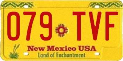 NM license plate 079TVF