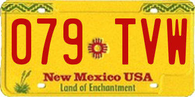 NM license plate 079TVW