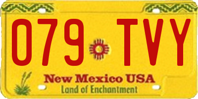 NM license plate 079TVY