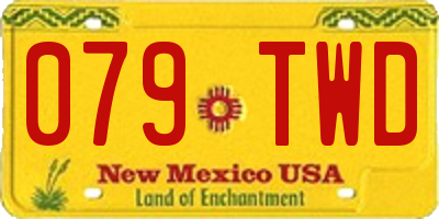 NM license plate 079TWD