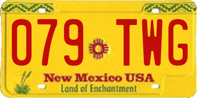 NM license plate 079TWG