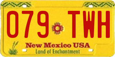 NM license plate 079TWH
