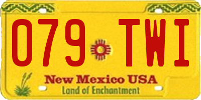 NM license plate 079TWI