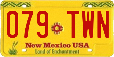 NM license plate 079TWN
