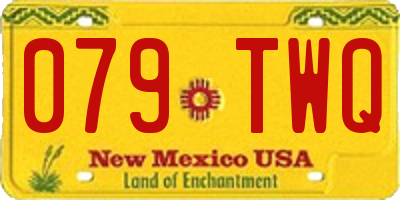NM license plate 079TWQ