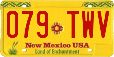 NM license plate 079TWV