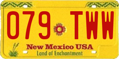 NM license plate 079TWW