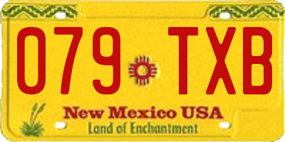 NM license plate 079TXB