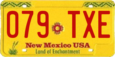 NM license plate 079TXE