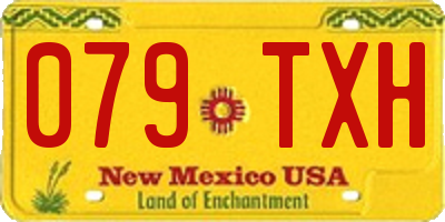 NM license plate 079TXH