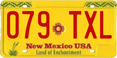 NM license plate 079TXL