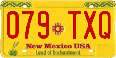 NM license plate 079TXQ