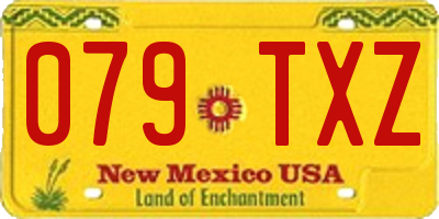 NM license plate 079TXZ