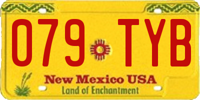 NM license plate 079TYB