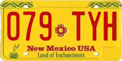 NM license plate 079TYH