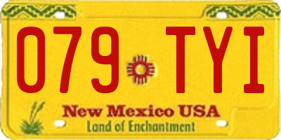 NM license plate 079TYI