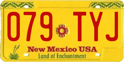 NM license plate 079TYJ