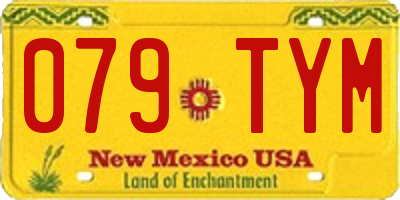 NM license plate 079TYM