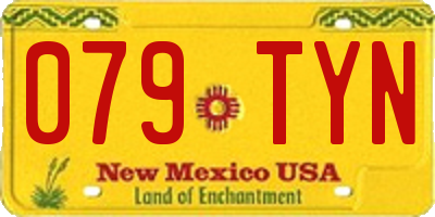 NM license plate 079TYN