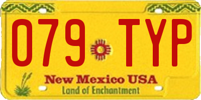 NM license plate 079TYP