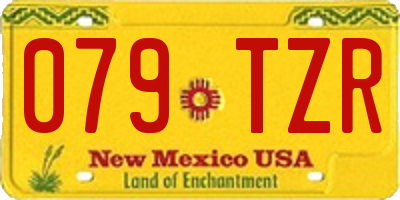 NM license plate 079TZR