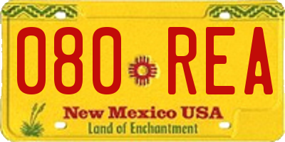 NM license plate 080REA