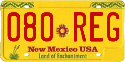 NM license plate 080REG