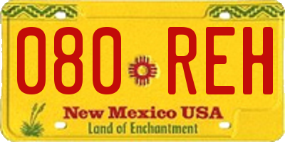 NM license plate 080REH