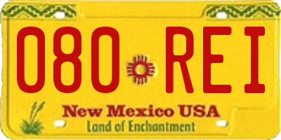 NM license plate 080REI