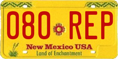 NM license plate 080REP