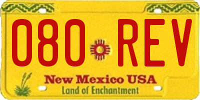 NM license plate 080REV