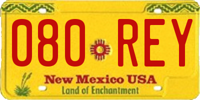 NM license plate 080REY