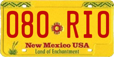 NM license plate 080RIO